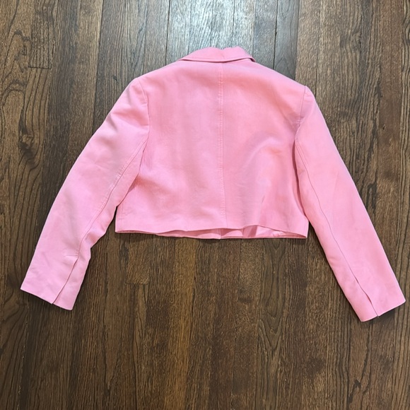 Zara Cropped Blazer Pink XL - Picture 4 of 5